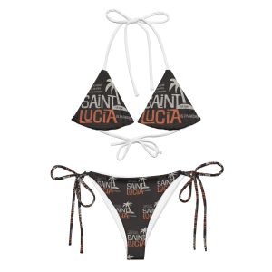 Tropical Odyssey Bikinis: White Strap Elegance