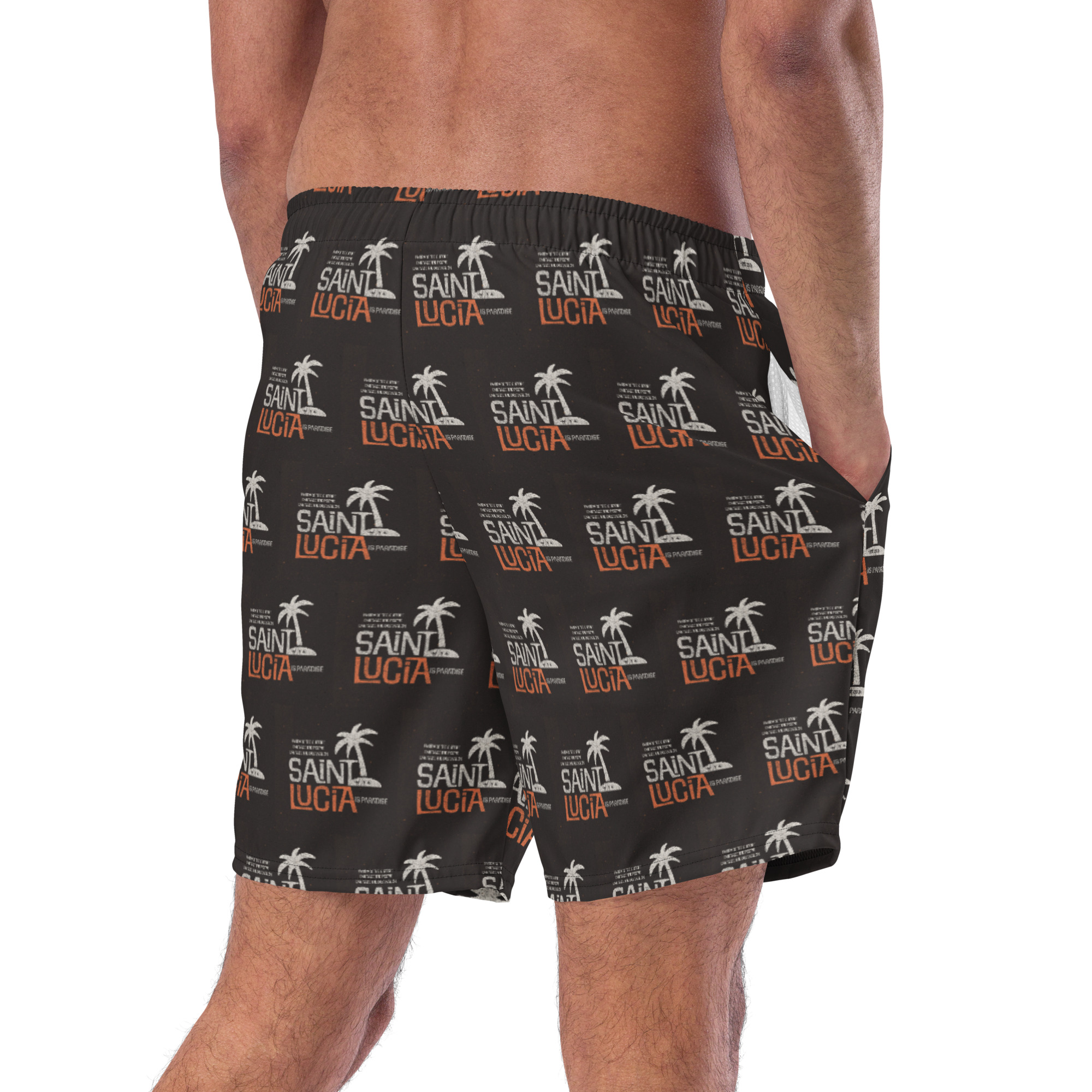All-Over Print Recycled Swim Trunks - Image 5
