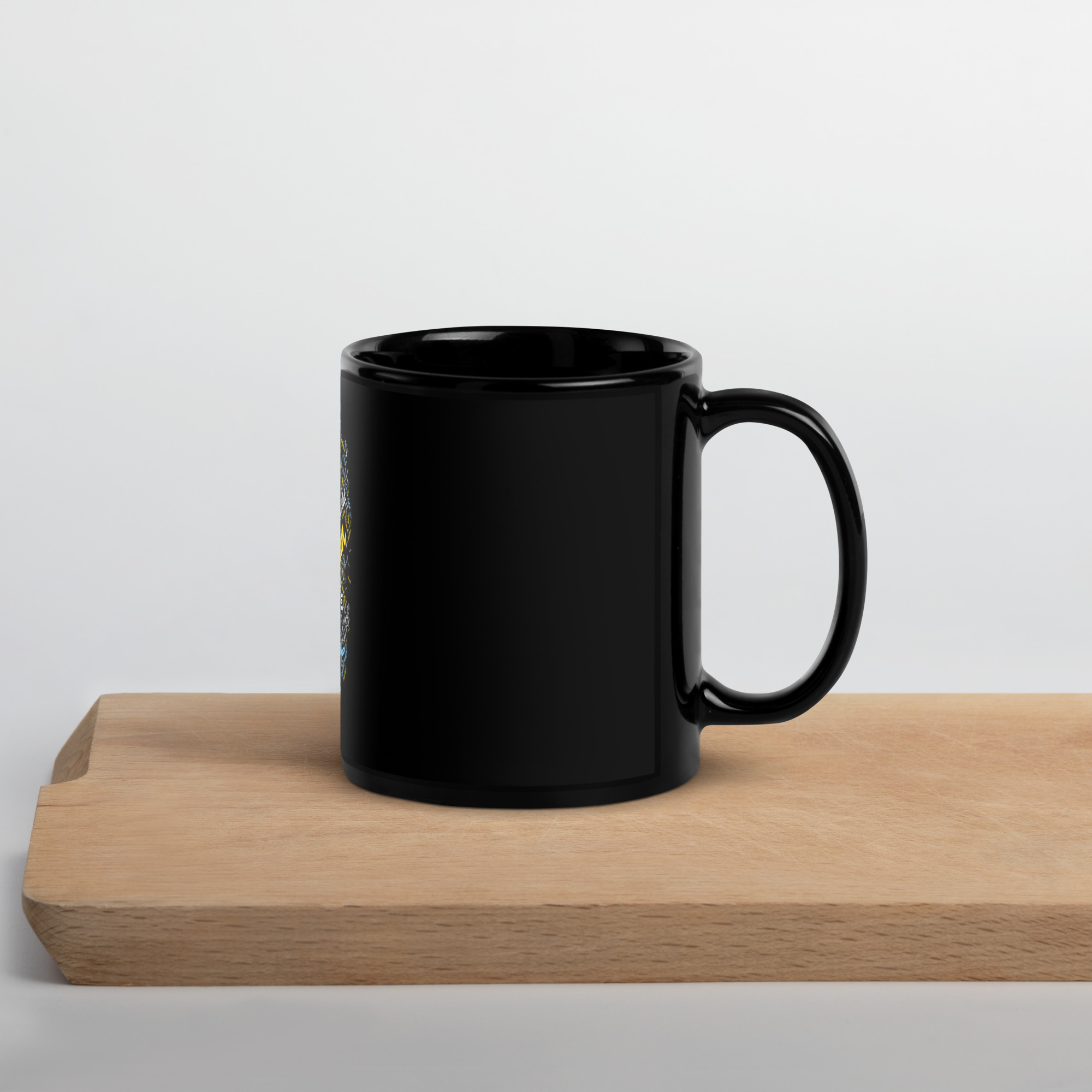 Black Glossy Saint Lucia Mug - Image 4