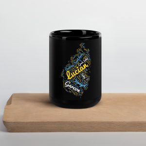 Black Glossy Saint Lucia Mug
