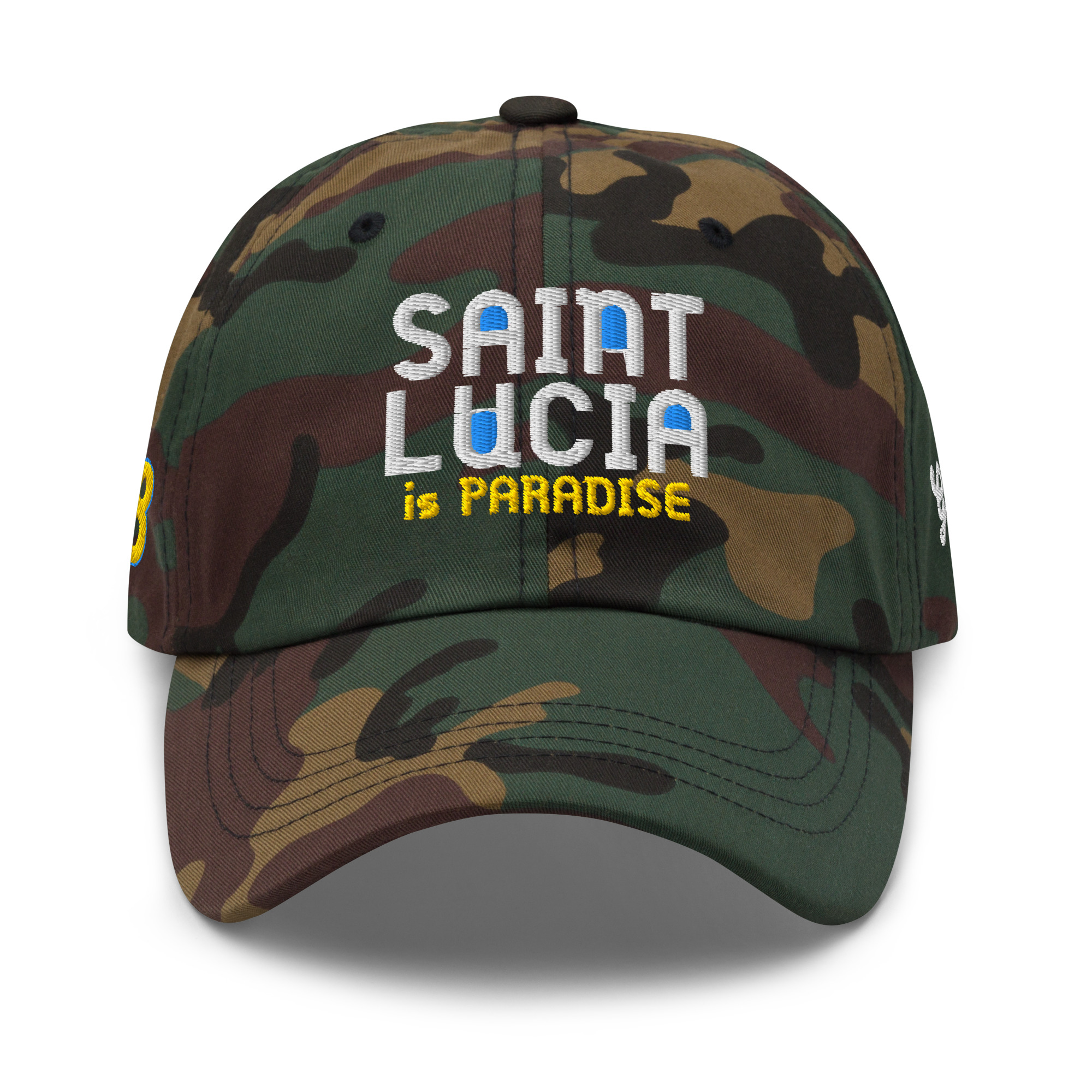 Saint Lucia Garçon 758 Camo Cap – Rep Your Roots - Image 10