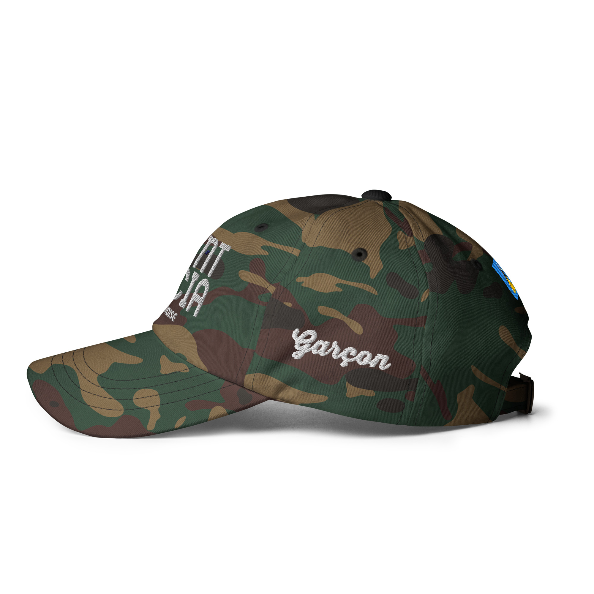 Saint Lucia Garçon 758 Camo Cap – Rep Your Roots