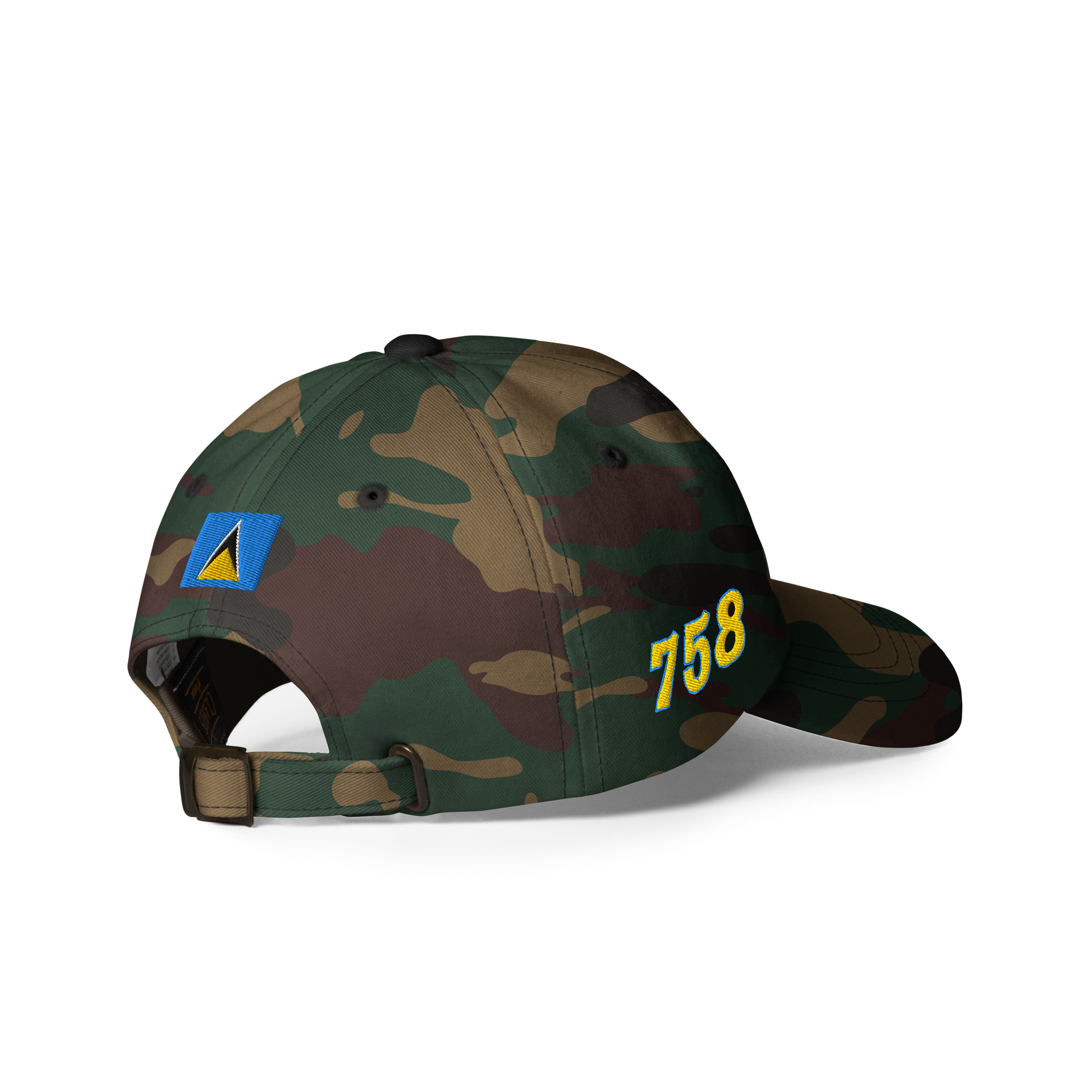 Saint Lucia Garçon 758 Camo Cap – Rep Your Roots - Image 9