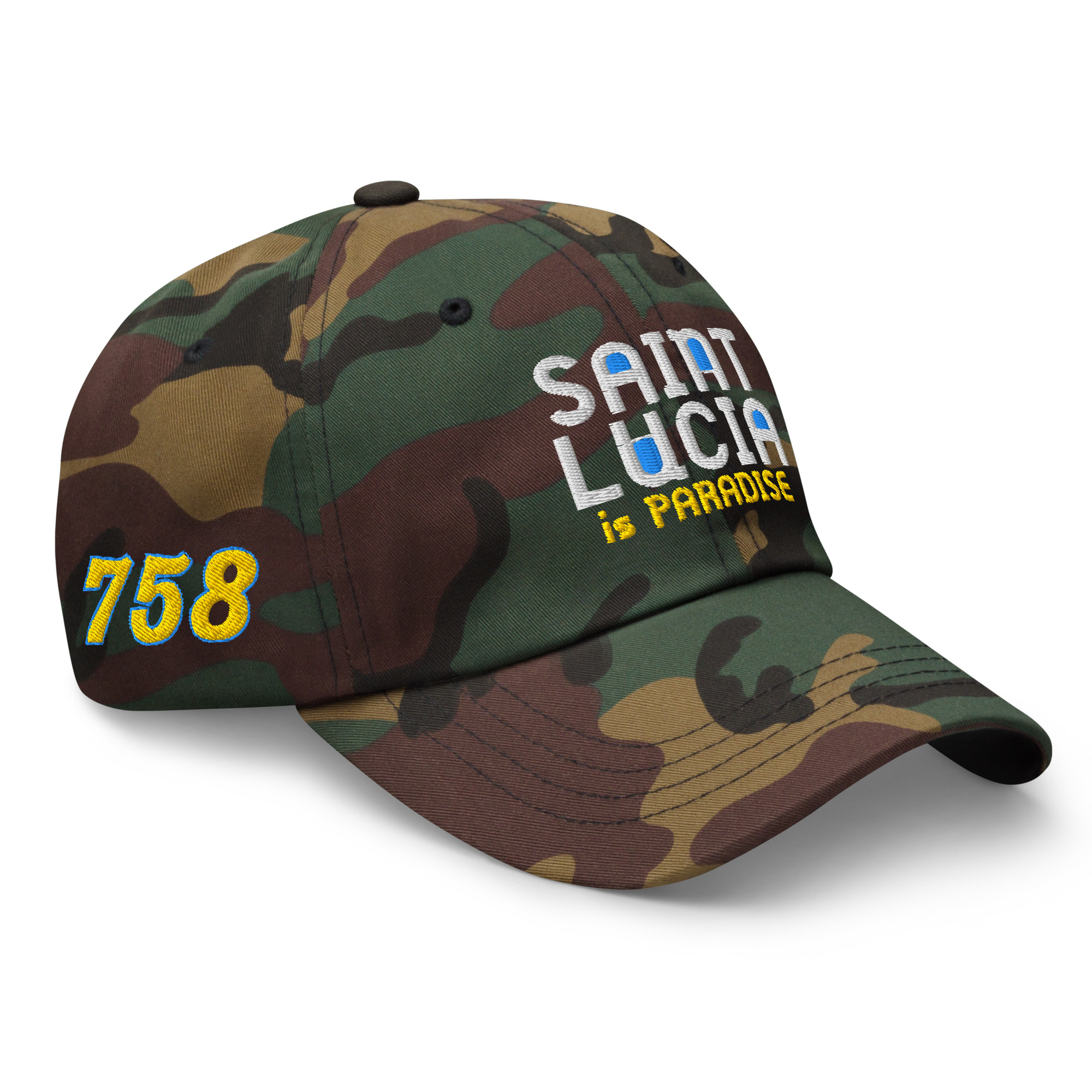 Saint Lucia Garçon 758 Camo Cap – Rep Your Roots - Image 12