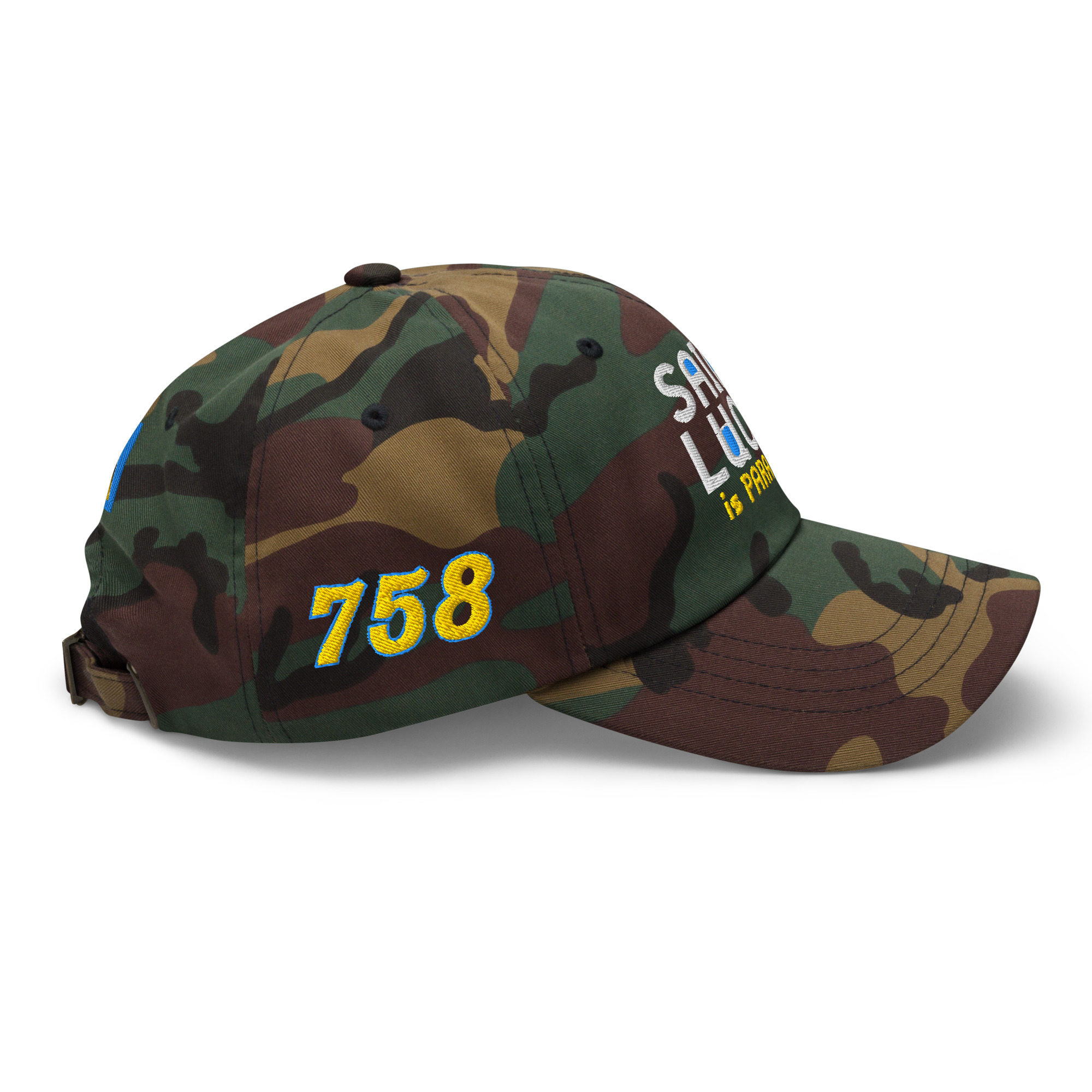 Saint Lucia Garçon 758 Camo Cap – Rep Your Roots - Image 11