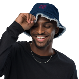 Saint Lucia distressed denim hat