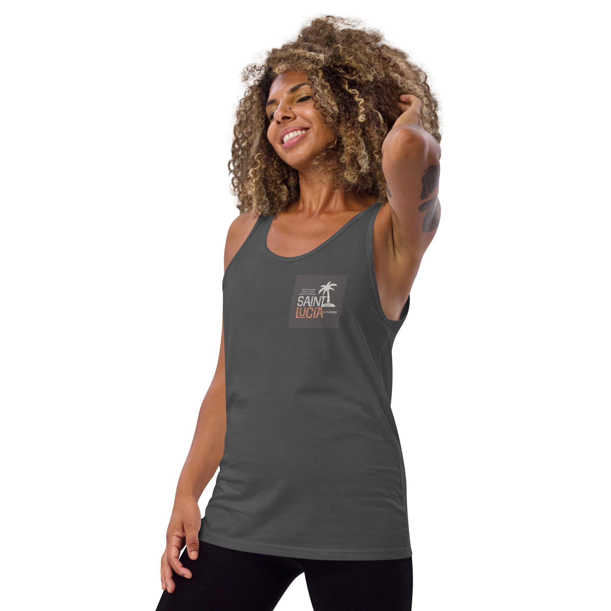 Saint Lucia Unisex Tank Top - Image 10