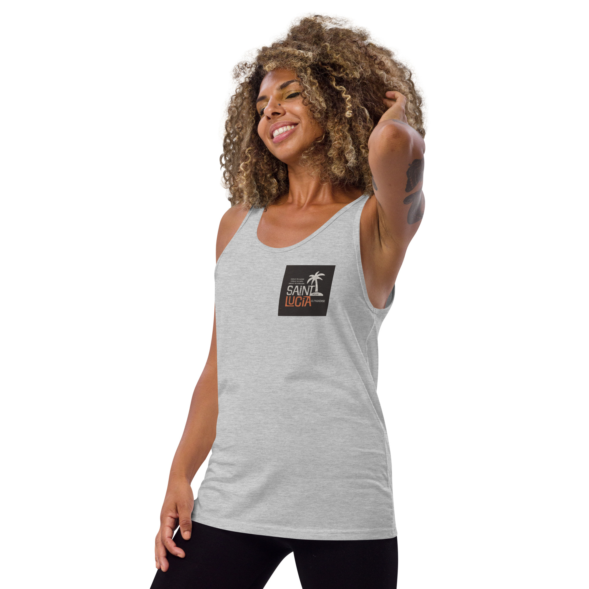 Saint Lucia Unisex Tank Top - Image 18
