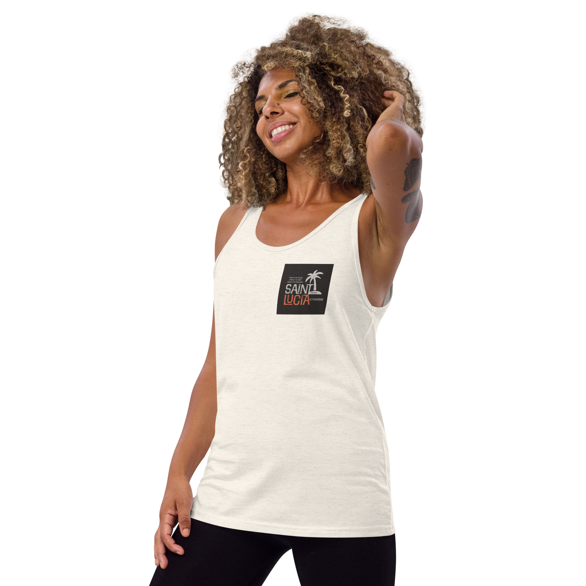 Saint Lucia Unisex Tank Top - Image 22