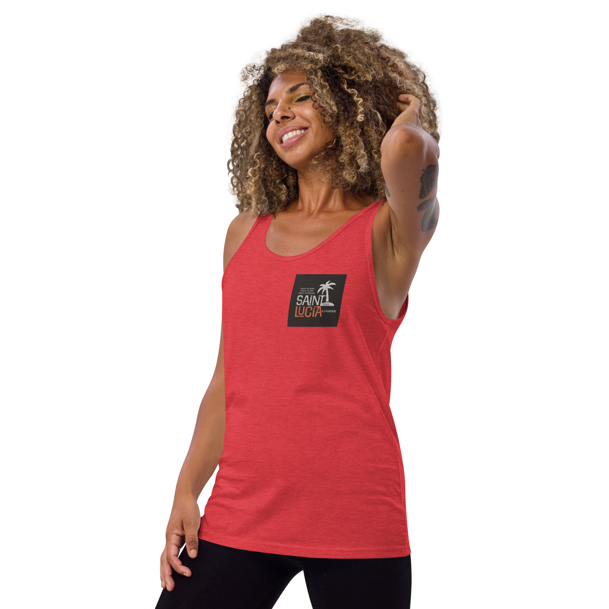 Saint Lucia Unisex Tank Top - Image 14