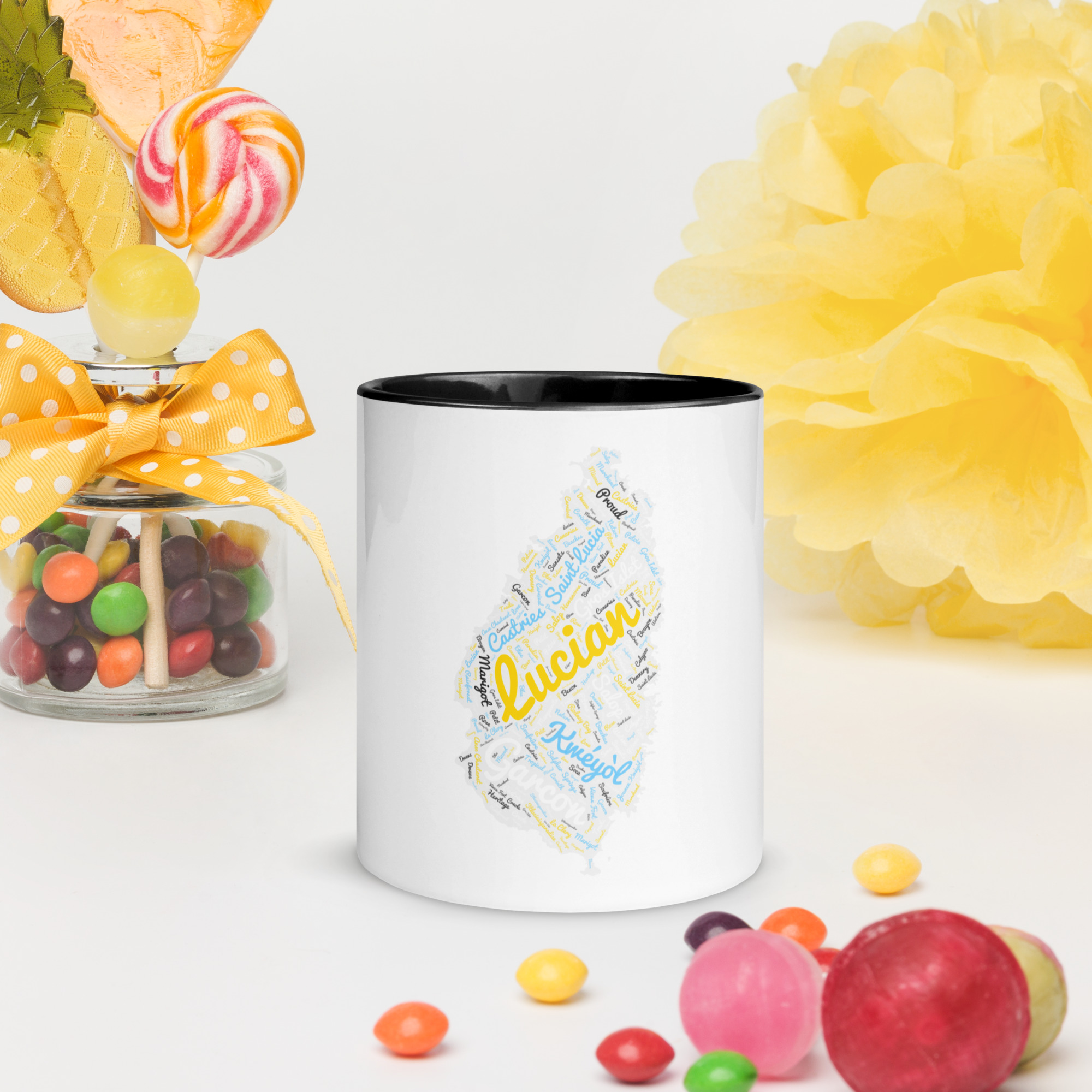 Saint Lucia Mug with Color Inside - Image 4
