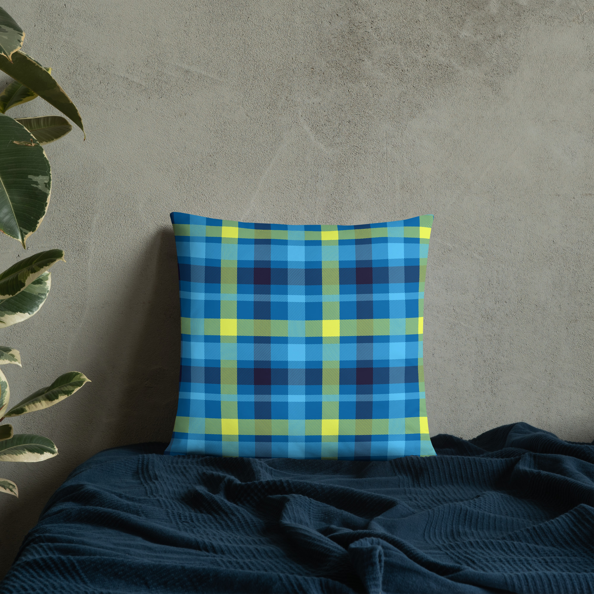 Saint Lucia Plaid Pillow - Image 9