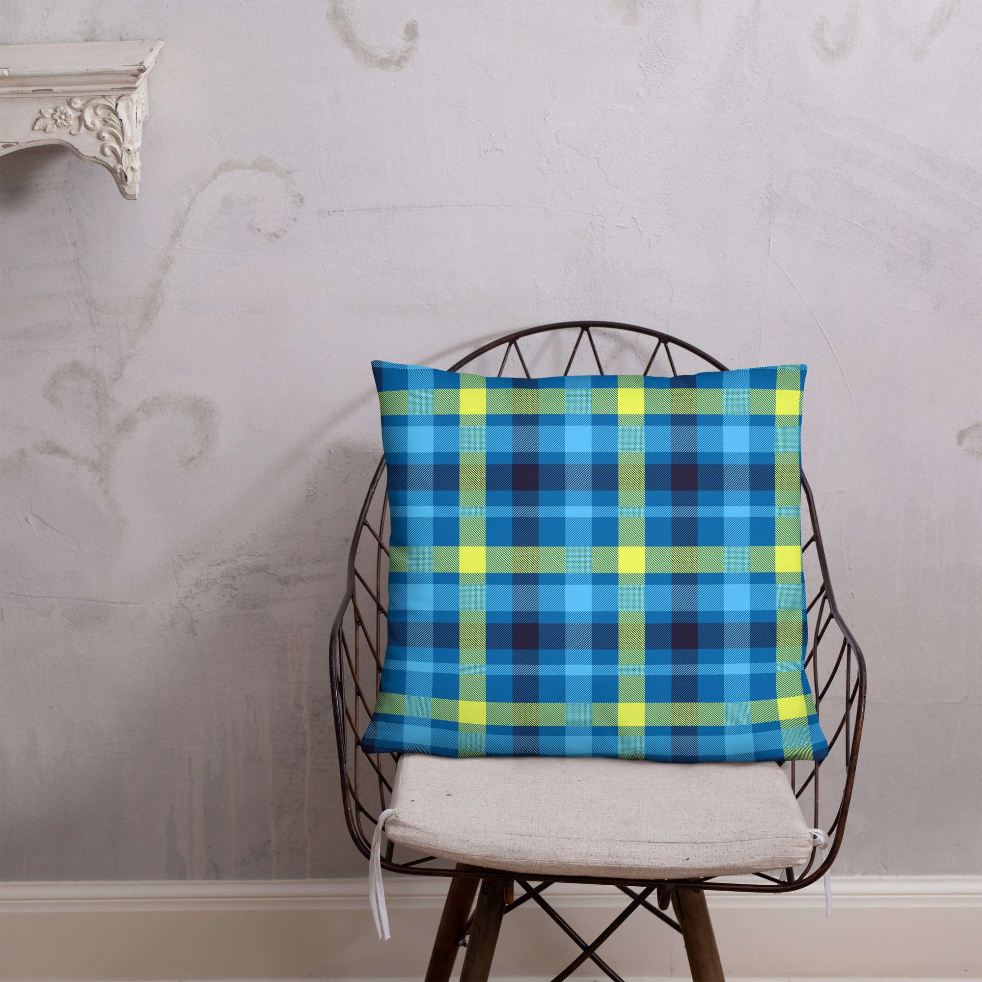 Saint Lucia Plaid Pillow - Image 24