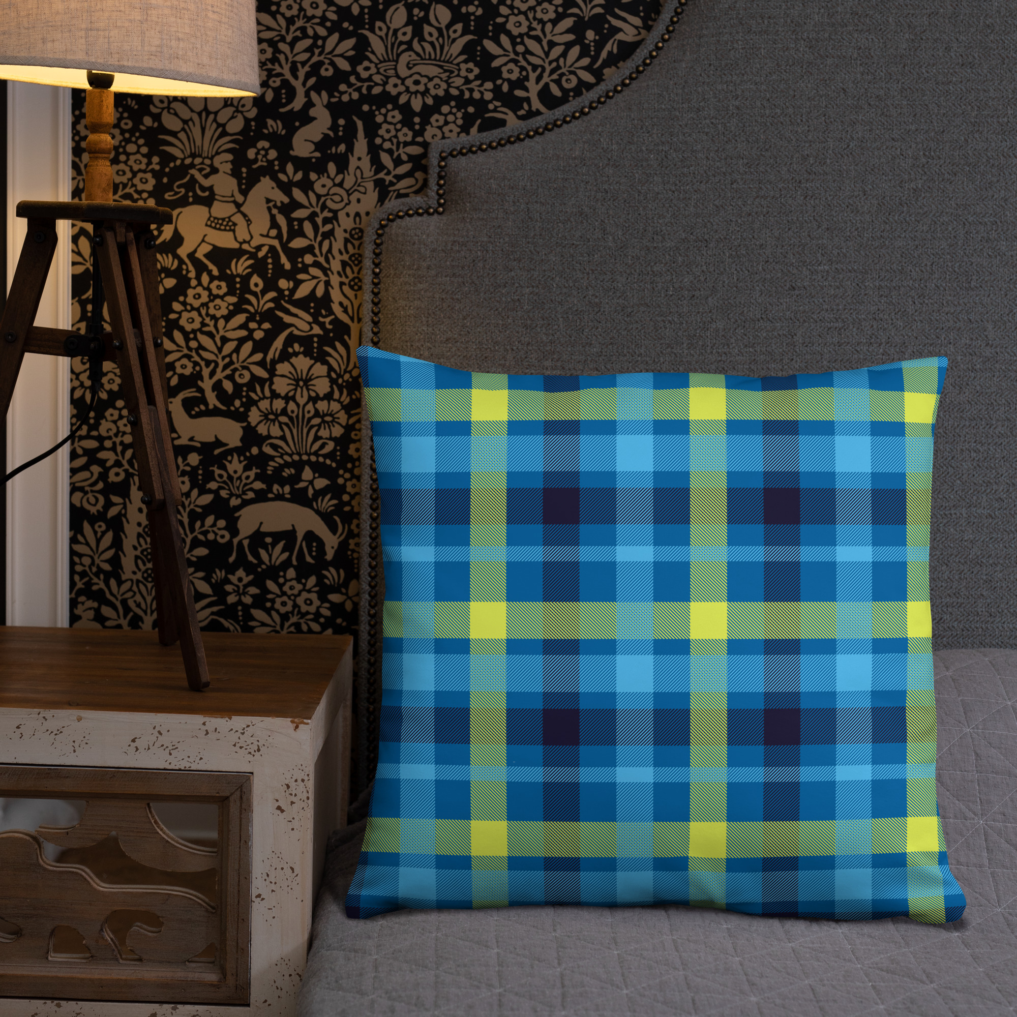 Saint Lucia Plaid Pillow - Image 25