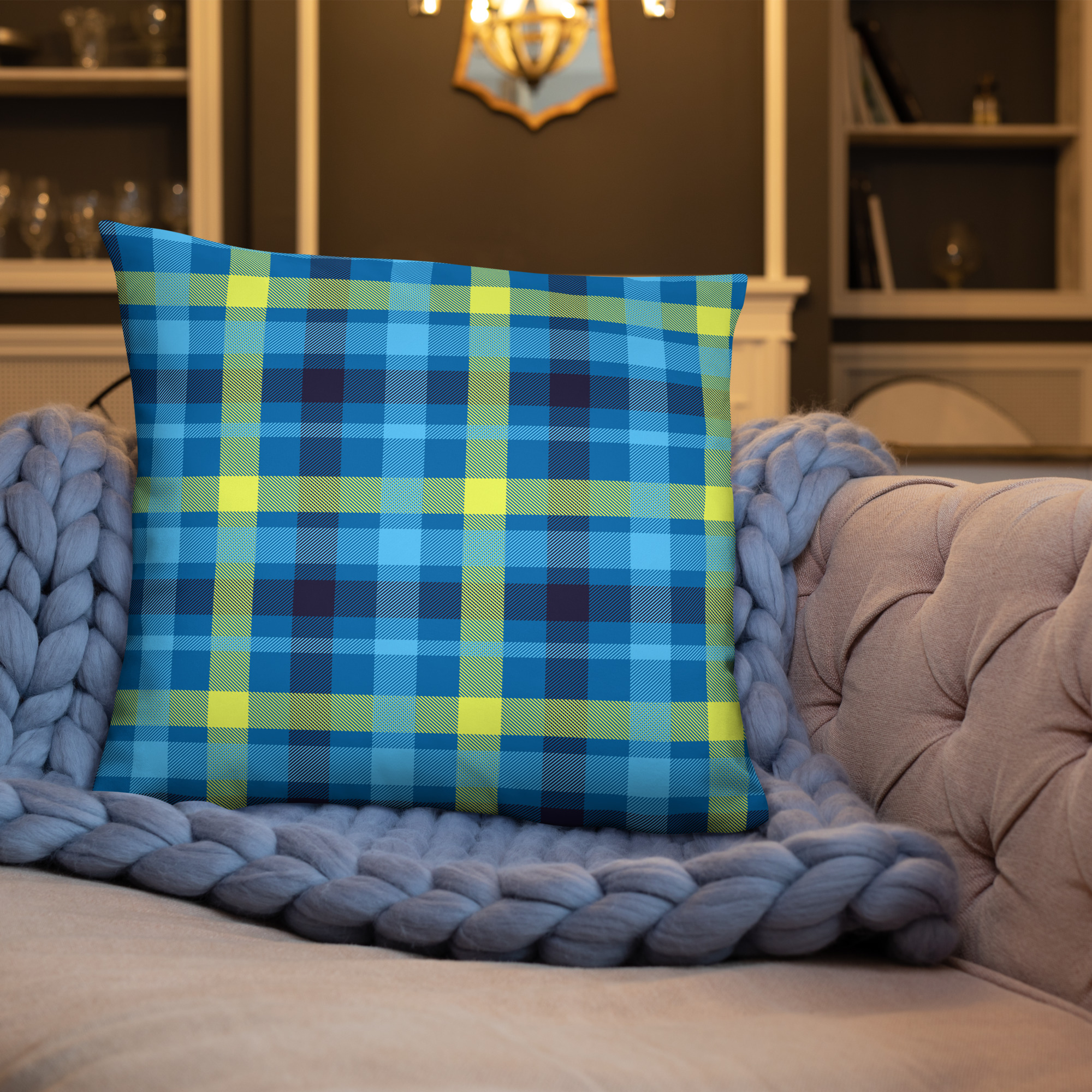 Saint Lucia Plaid Pillow - Image 26