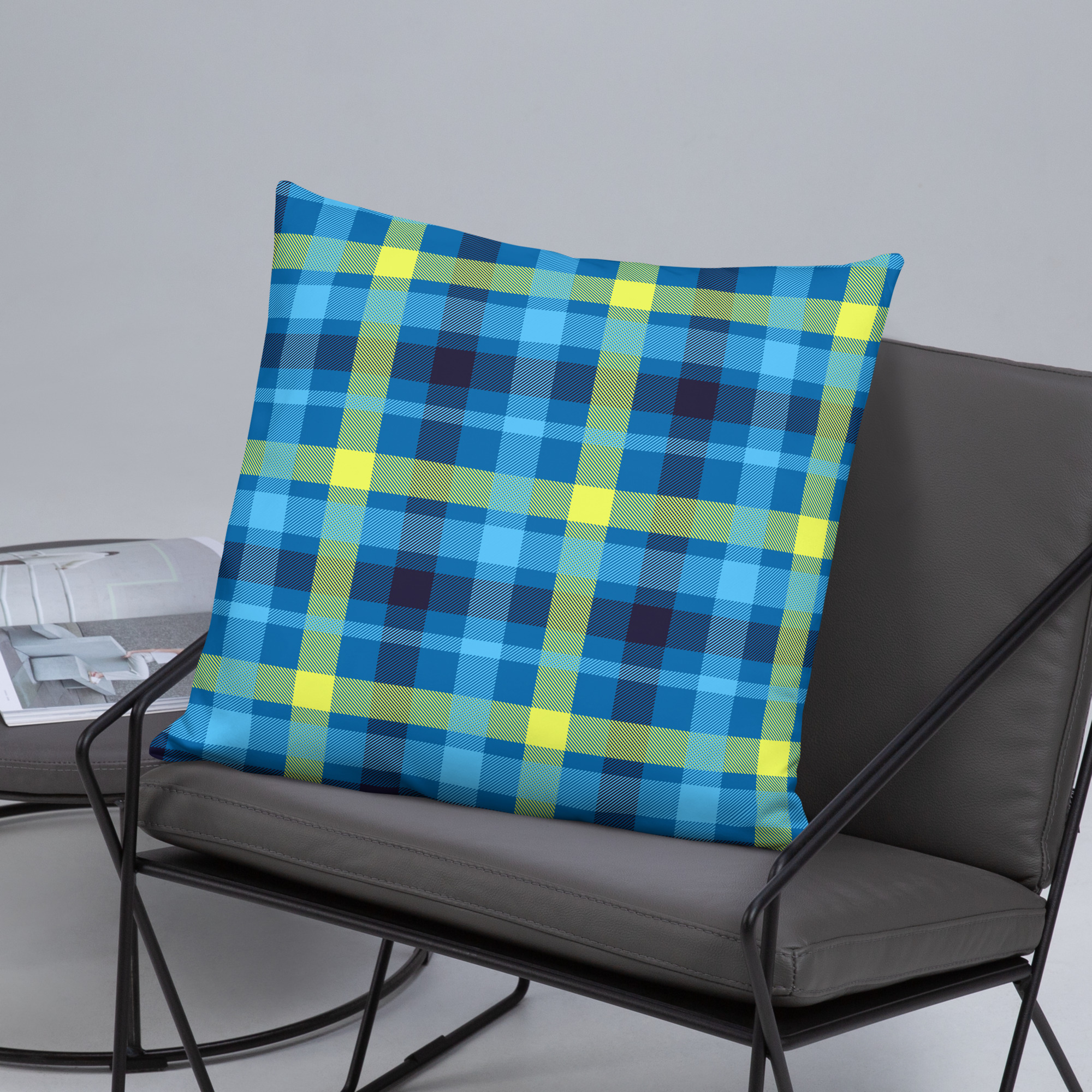 Saint Lucia Plaid Pillow - Image 28
