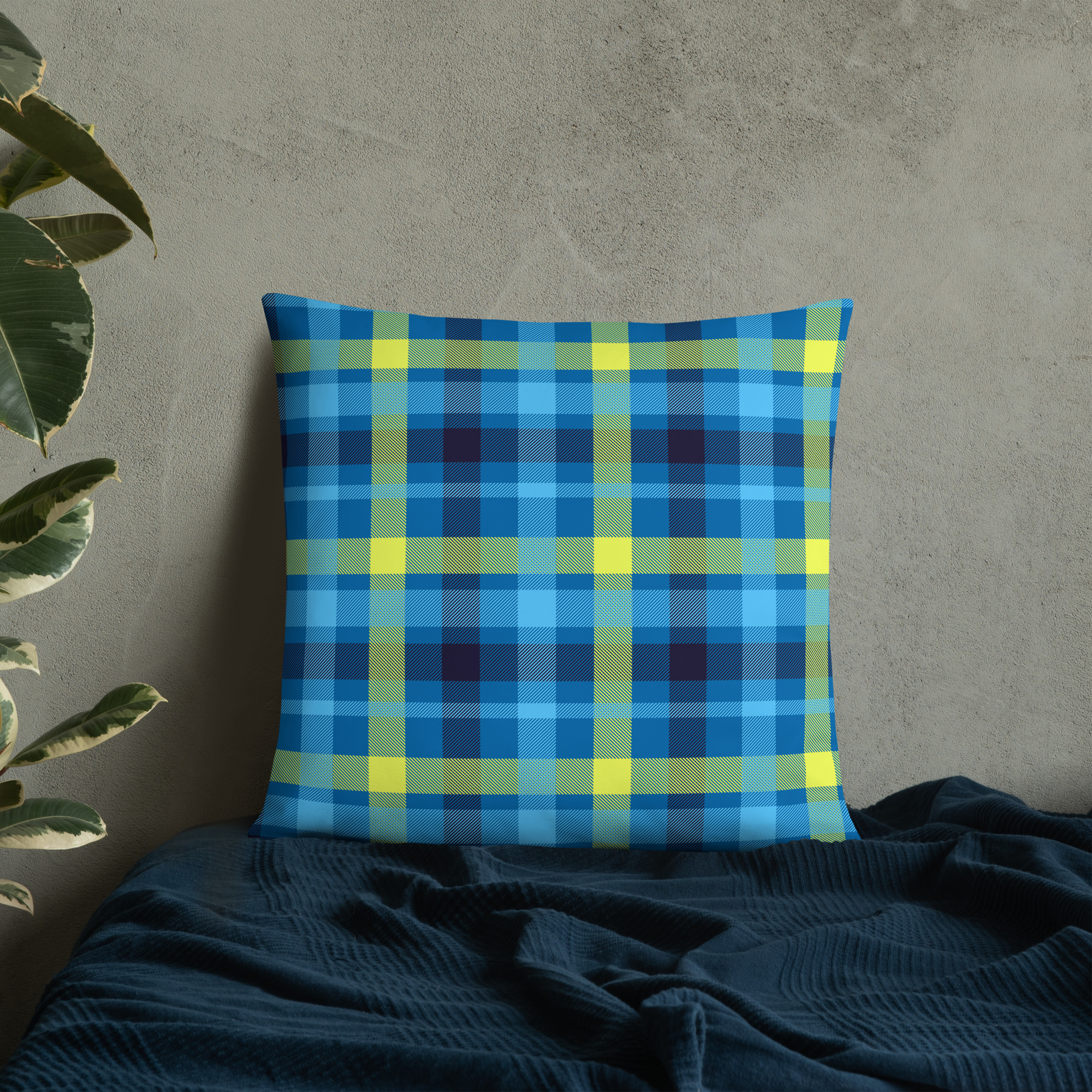 Saint Lucia Plaid Pillow - Image 30