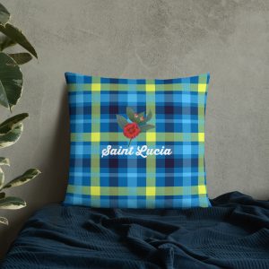 Saint Lucia Plaid Pillow