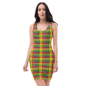 Saint Lucia Madras Bodycon dress