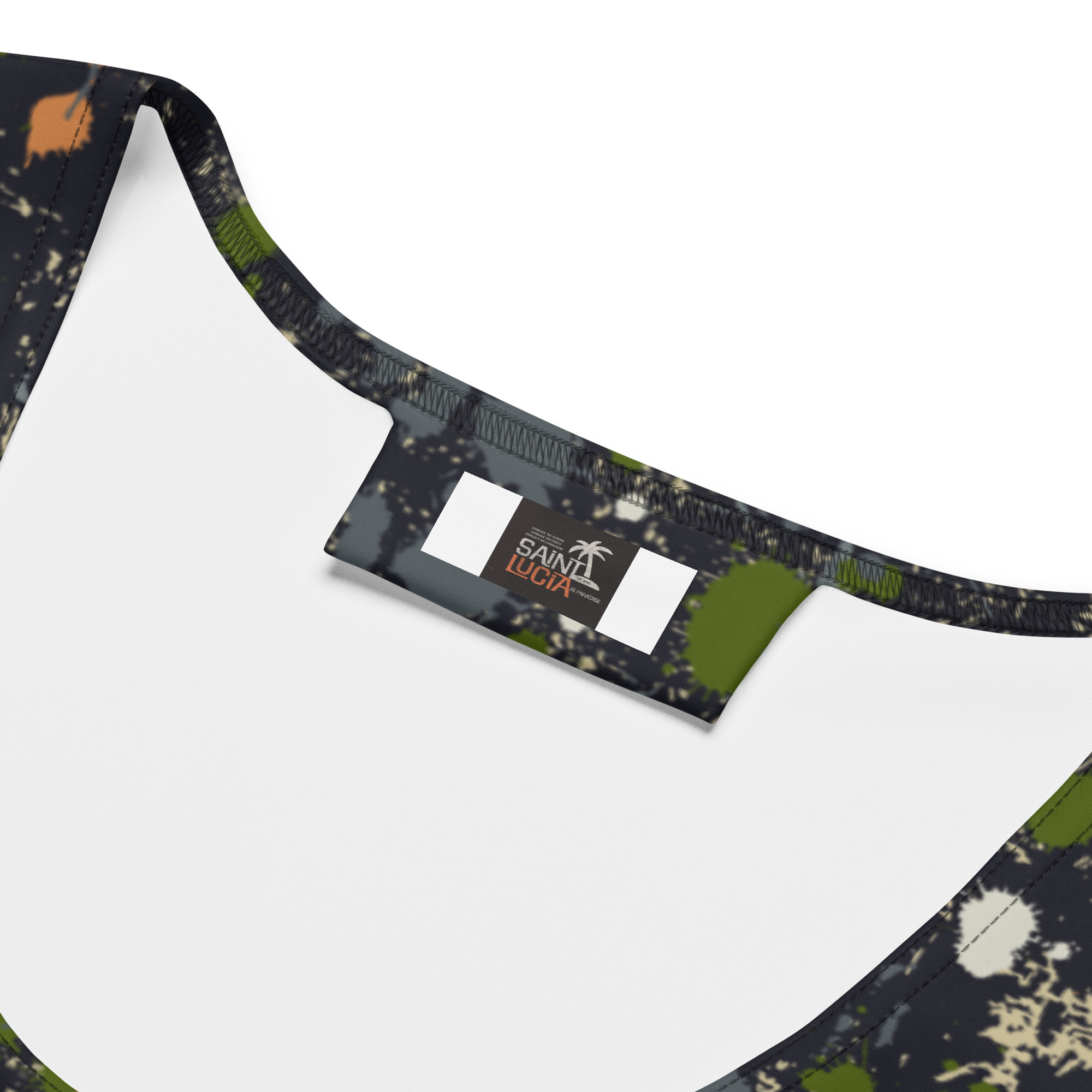Saint Lucia Painted Camo Crop Top - Image 4