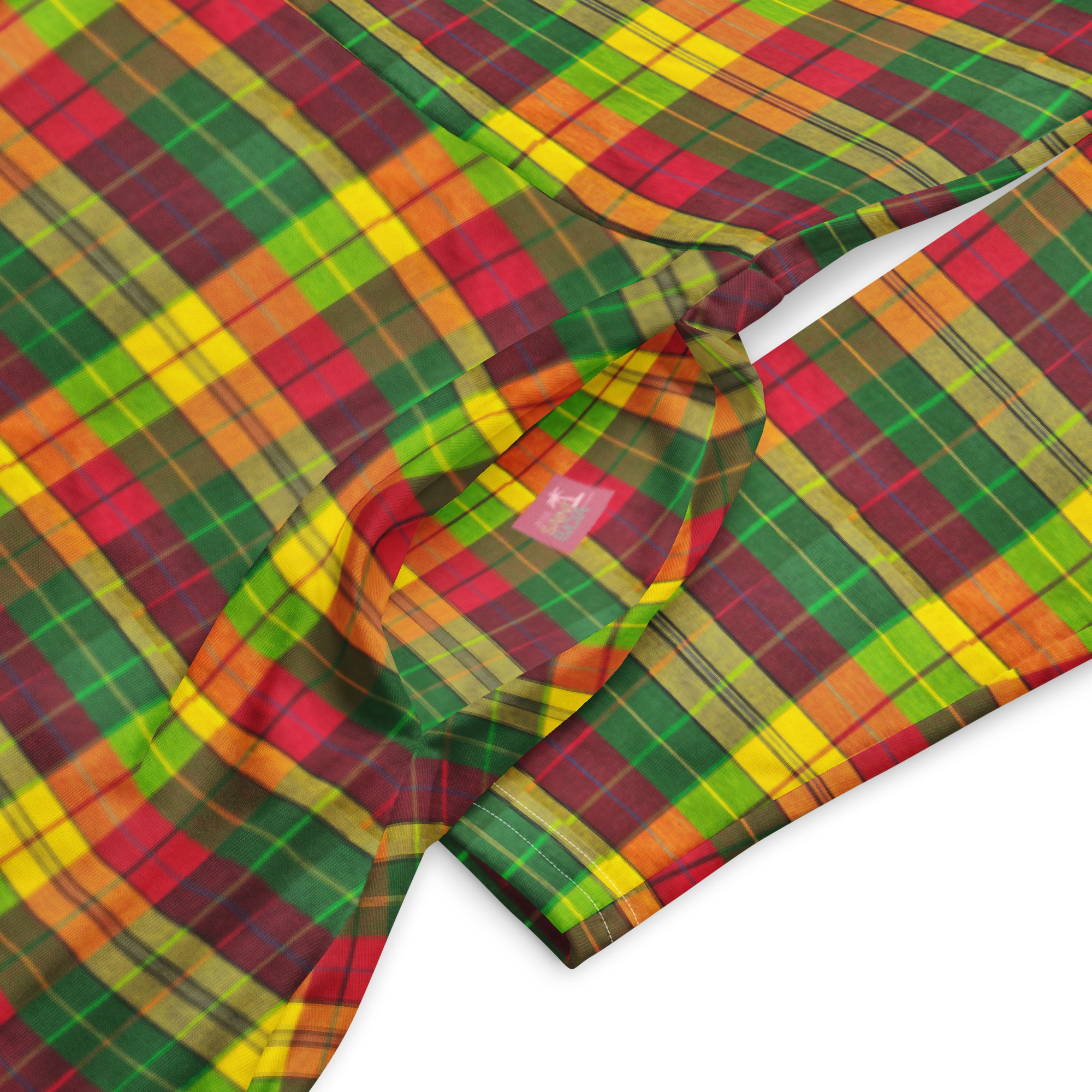 Saint Lucia long sleeve Madras midi dress - Image 4