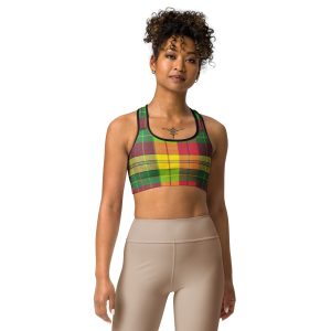 Saint Lucia Madras Sports Bra – Bold, Heritage-Inspired Activewear