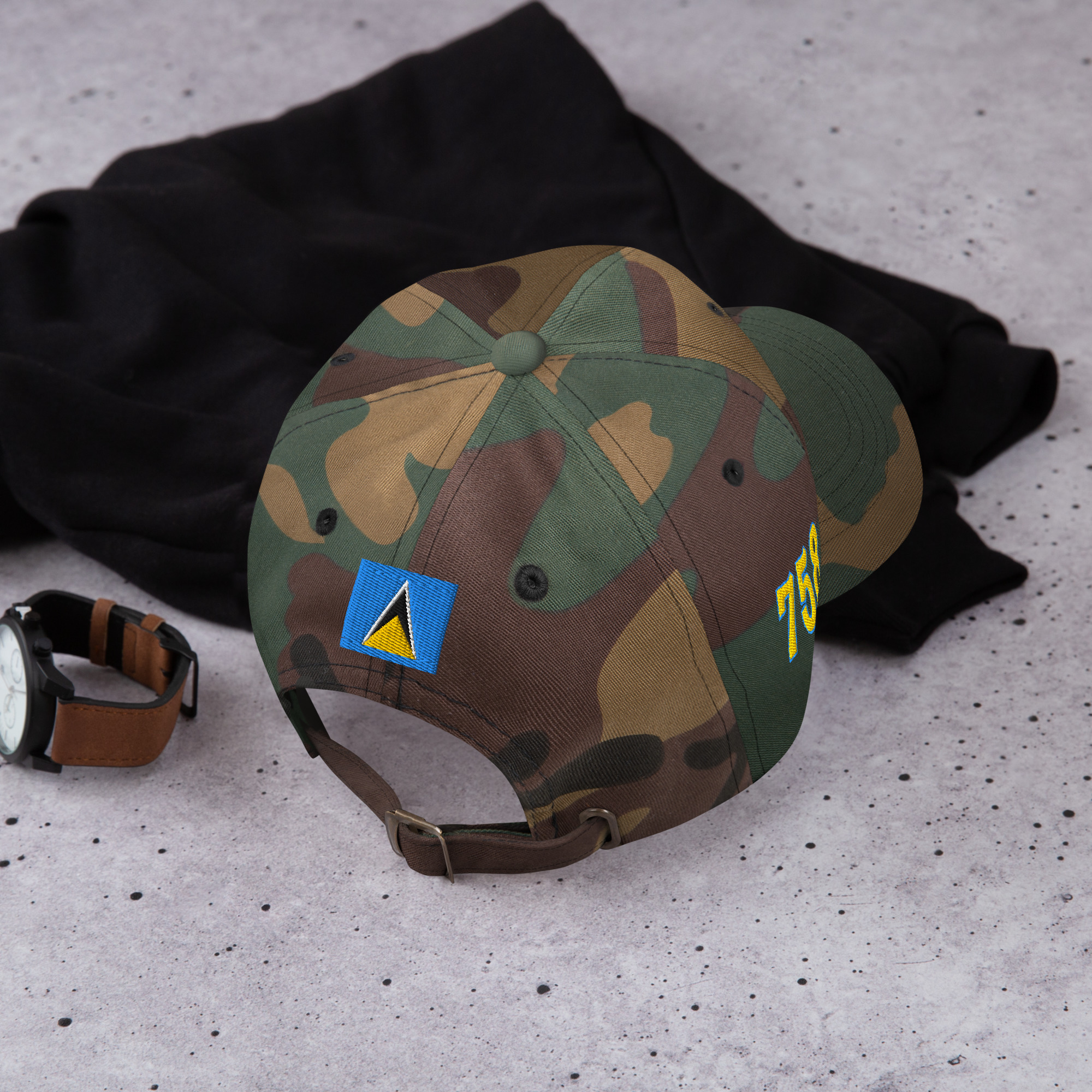 SAINT LUCIA GARÇON 758 (SPECIAL) CAMO CAP – REP YOUR ROOTS