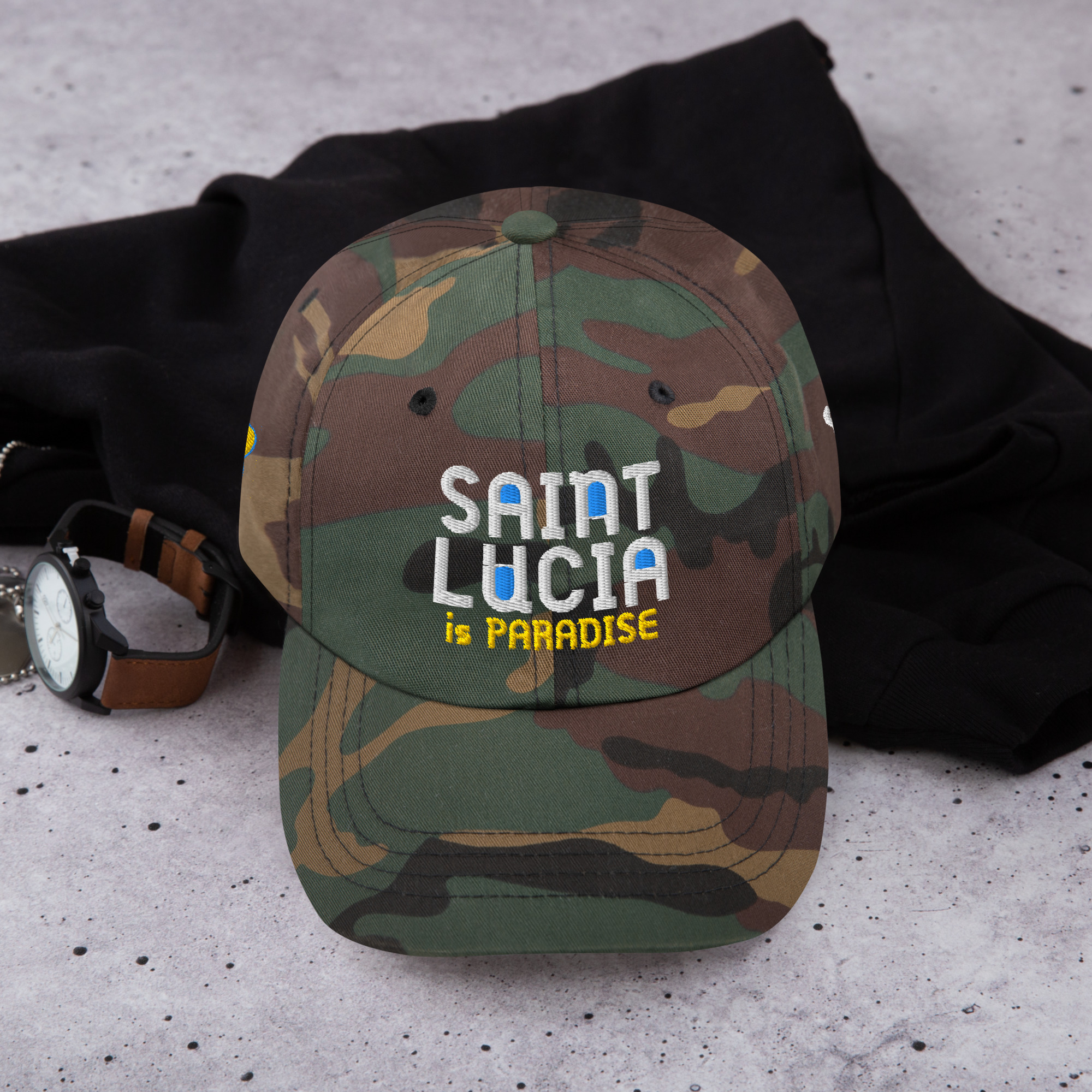 SAINT LUCIA GARÇON 758 (SPECIAL) CAMO CAP – REP YOUR ROOTS - Image 5