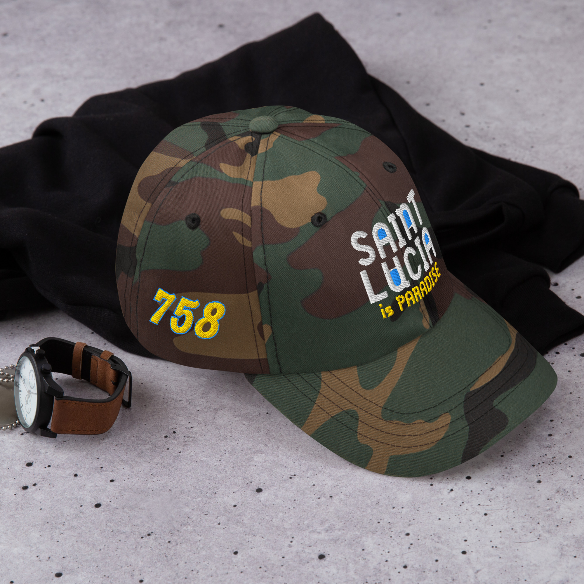 SAINT LUCIA GARÇON 758 (SPECIAL) CAMO CAP – REP YOUR ROOTS - Image 3
