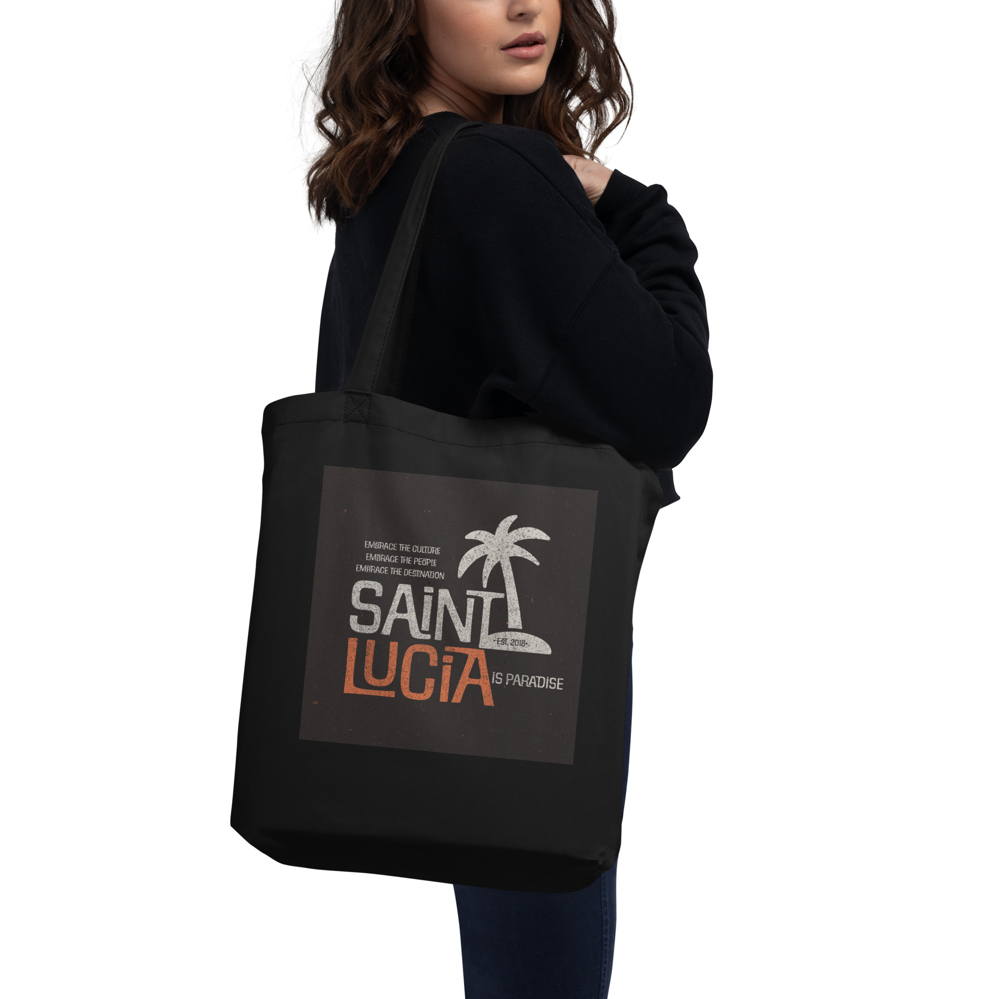 Saint Lucia is Paradise Eco Tote Bag - Image 2