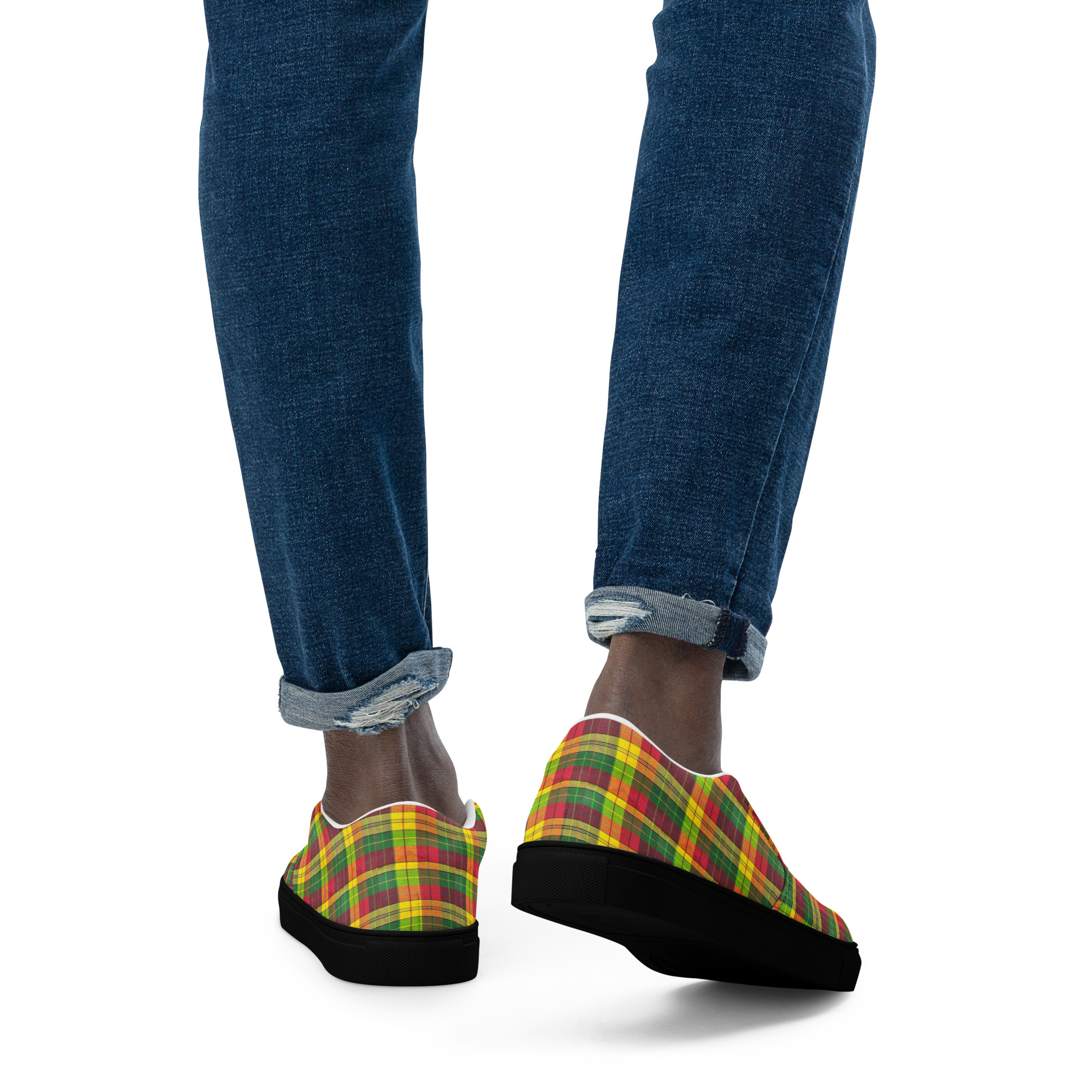 Men’s Saint Lucia Madras slip-on canvas shoes - Image 4