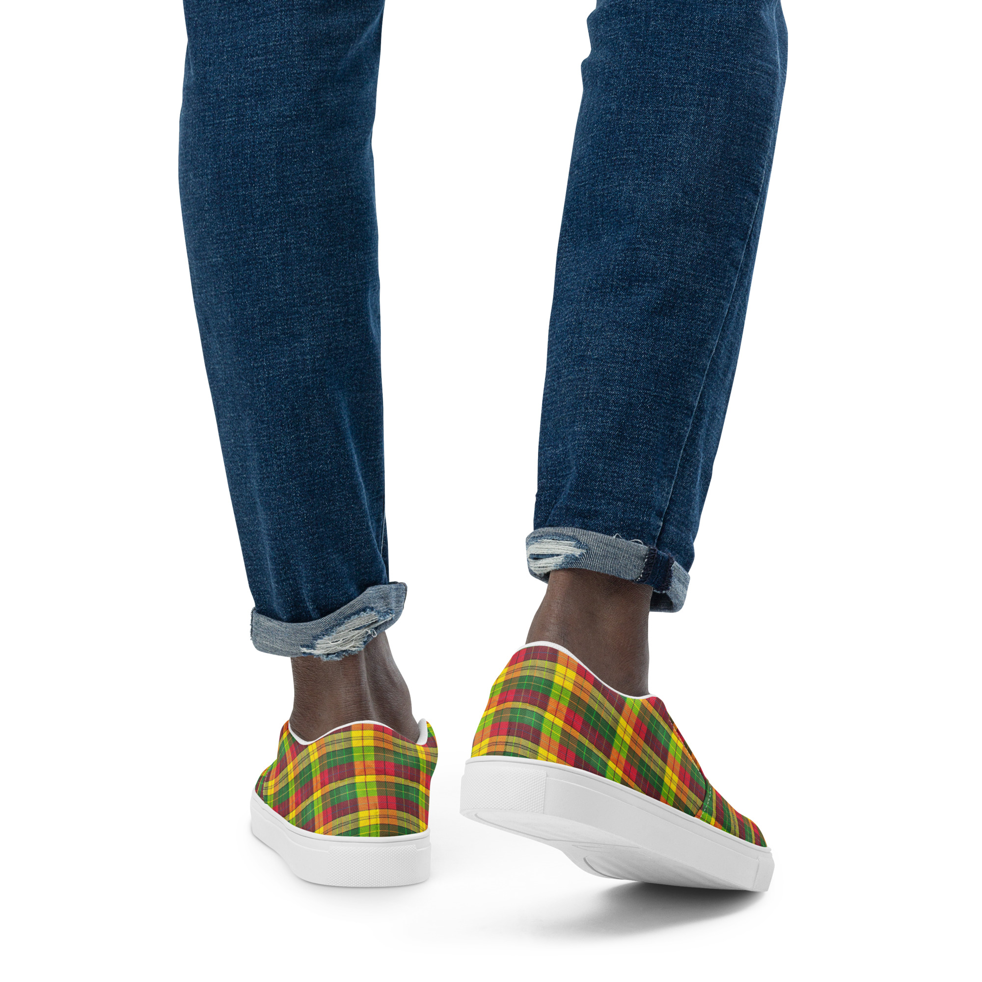 Men’s Saint Lucia Madras slip-on canvas shoes - Image 6