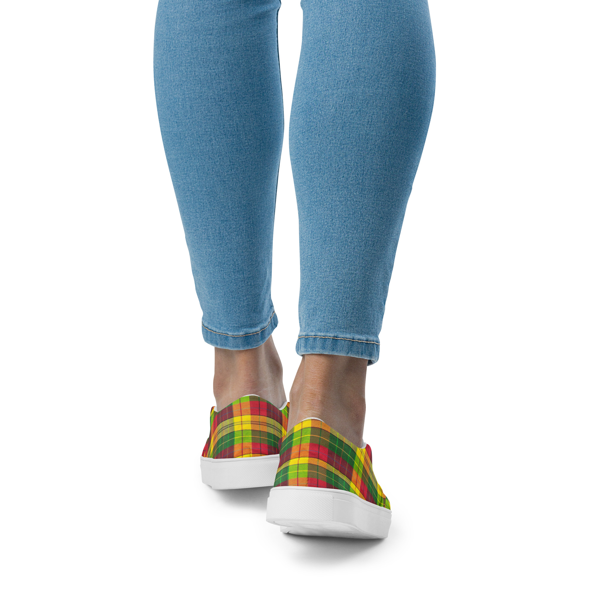 Women’s Madras slip-on canvas shoes - Image 6
